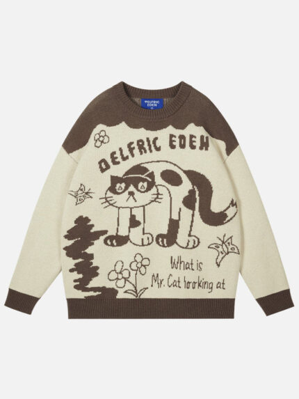 Aelfric Eden Color Blocking Cat Sweater