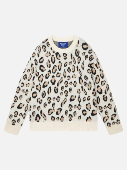 Aelfric Eden Apricot Leopard Print Sweater