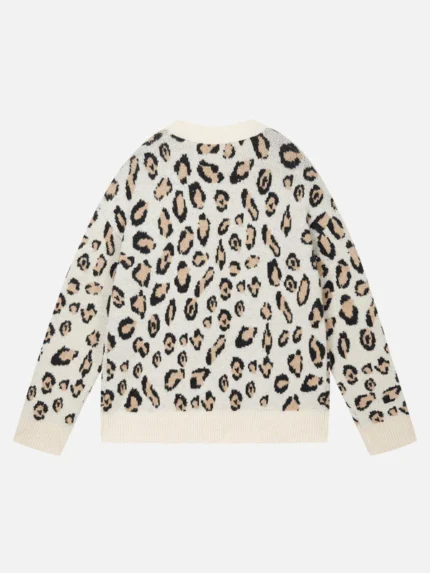 Aelfric Eden Apricot Leopard Print Sweater